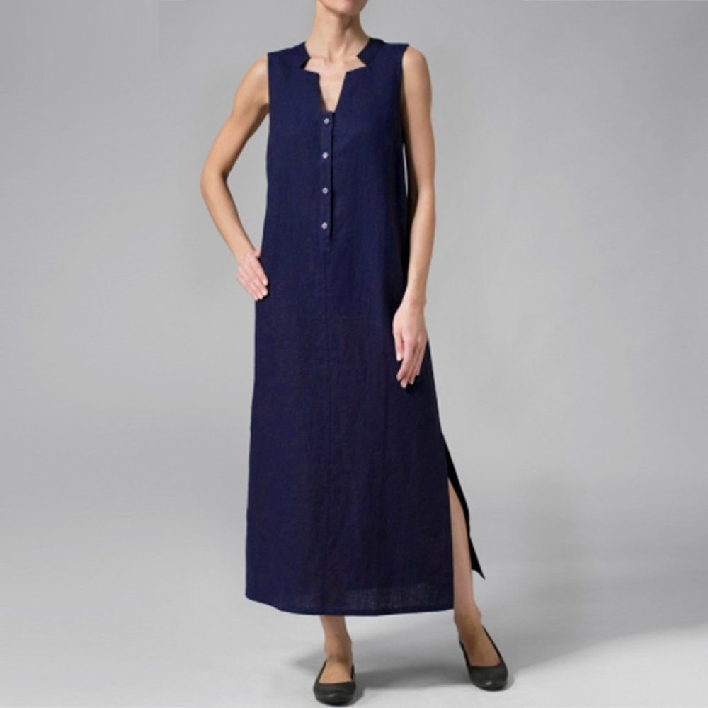 NEW Midi Cotton Sleeveless Dress